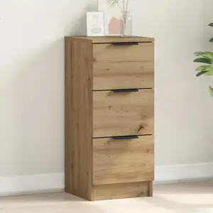 vidaXL Vidaxl Buffet Chêne Artisanal 30x30x70 Cm Bois D'ingénierie pas cher