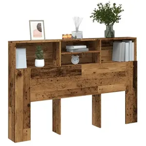Vidaxl armoire de tête de lit vieux bois 160x19x103,5 cm pas cher