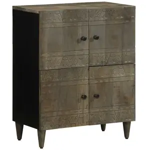 Vidaxl buffet 60x33x75 cm bois massif de manguier pas cher
