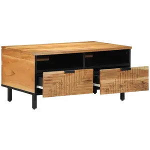 vidaXL Table Basse Vidaxl 80x54x40 Cm En Bois Massif D'acacia pas cher