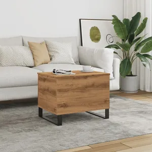 vidaXL Table basse chêne artisanal 60x44,5x45 cm bois d'ingénierie pas cher