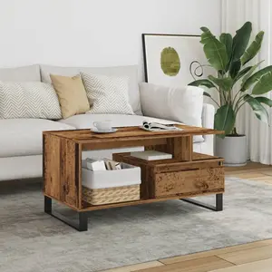 Comparateur de prix : vidaXL Vidaxl Table Basse Vieux Bois 90x49x45 Cm Bois D'ingénierie