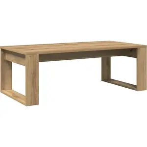 vidaXL Vidaxl Table Basse Chêne Artisanal 102x50x35 Cm Bois D'ingénierie pas cher