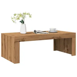 Comparateur de prix : Vidaxl table basse chêne artisanal 102x50x35 cm bois d'ingénierie