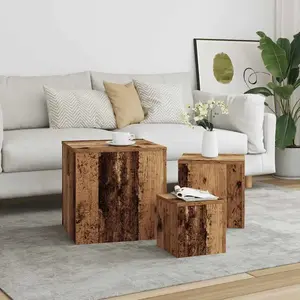 Vidaxl - Tables d'appoint 3 pcs chêne artisanal bois d'ingénierie pas cher
