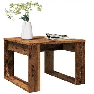 vidaXL Vidaxl Table D'appoint Vieux Bois 50x50x35 Cm Bois D'ingénierie pas cher