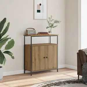 vidaXL Buffet chêne artisanal 70x30x80 cm bois d'ingénierie pas cher