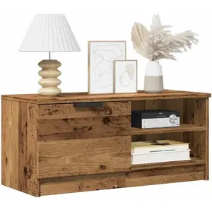 Vidaxl meuble tv vieux bois 80x35x36,5 cm bois d'ingénierie pas cher