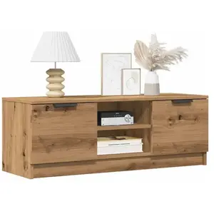 Vidaxl - Meuble tv chêne artisanal 102x35x36,5 cm bois d'ingénierie pas cher