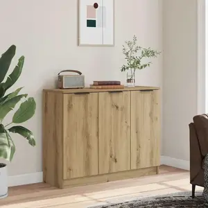 Vidaxl - Buffet chêne artisanal 90,5x30x70 cm bois d'ingénierie pas cher