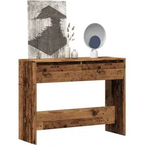 vidaXL Vidaxl Table Console Vieux Bois 100x35x76,5 Cm Bois D'ingénierie pas cher