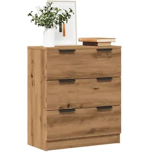 vidaXL Buffet chêne artisanal 60x30x70 cm bois d'ingénierie pas cher