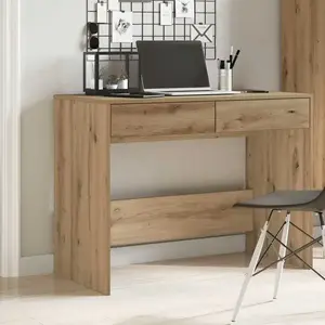 vidaXL Vidaxl Bureau Chêne Artisanal 101x50x76,5 Cm Bois D'ingénierie pas cher