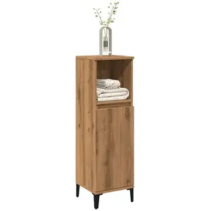 Comparateur de prix : Armoire de salle de bain chêne artisanal 30x30x100 cm vidaXL