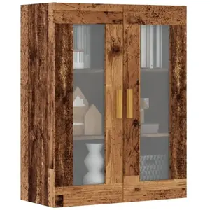 vidaXL Armoire murale suspendue vieux bois 69,5x34x90 cm pas cher