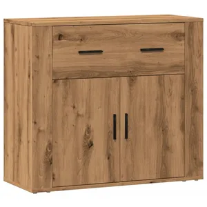 vidaXL Vidaxl Buffet Chêne Artisanal 80x33x70 Cm Bois D'ingénierie pas cher