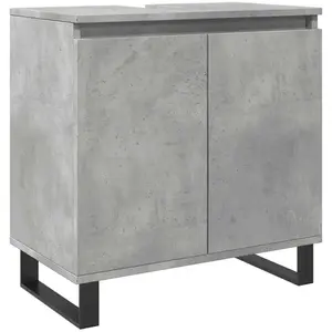 vidaXL Vidaxl Armoire De Bain Gris Béton 58x33x60 Cm Bois D'ingénierie pas cher