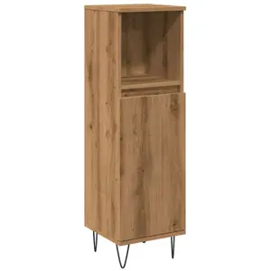 vidaXL Armoire de salle de bain chêne artisanal 30x30x100 cm pas cher