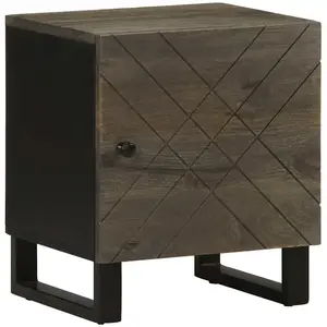 Vidaxl - Table de chevet noir 40x33x46 cm bois de manguier solide pas cher