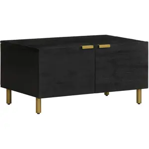 vidaXL Table basse Noir 80x50x40 cm Bois d'ingénierie pas cher