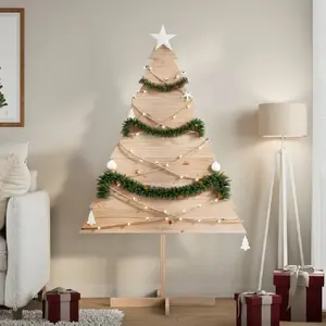 Comparateur de prix : vidaXL Arbre de Noël en bois pour décoration 150 cm bois massif