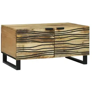 vidaXL Vidaxl Table Basse 80x50x40 Cm Bois Massif Mangue pas cher