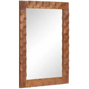 vidaXL Miroir de salle de bain Uni Finition Acacia Brun pas cher