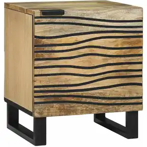 vidaXL Tables de chevet Marron et Noir 40 x 33.5 x 46 cm pas cher