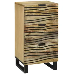 Vidaxl buffet marron 40 x 33 x 75 cm bois de manguier massif pas cher