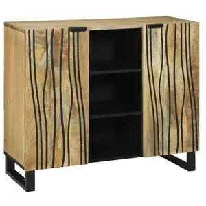 Vidaxl buffet  90x33.5x75 cm en bois de mangue massif pas cher