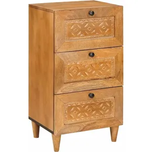 vidaXL Vidaxl Buffet Avec Tiroir Marron Clair 33,5 X 40 X 75 Cm pas cher