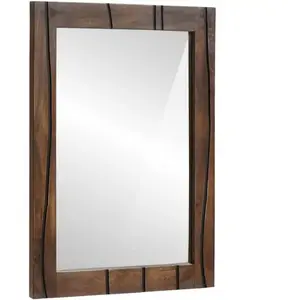 vidaXL Miroir salle de bain 50x70x3 cm en bois massif de mangue pas cher