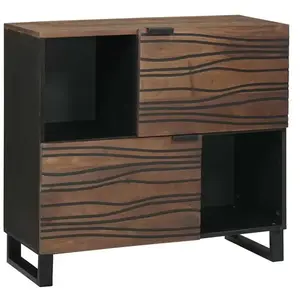 Vidaxl buffet  80x33.5x75 cm bois massif mangue pas cher