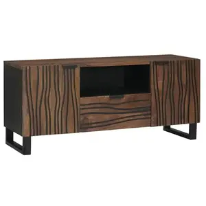 vidaXL Armoire TV  105x33,5x46 cm Bois de Mangue Massif pas cher