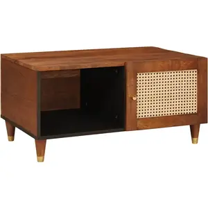 vidaXL Tables basses avec étagère Marron 80 x 50 x 40 cm pas cher