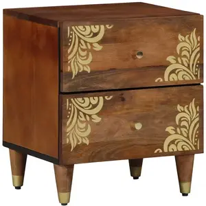 vidaXL Vidaxl Cabinet De Chevet Marron Miel Bois Massif De Sheesham pas cher