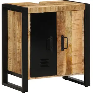 vidaXL Vidaxl Cabinet Salle De Bain 55x35x60 Cm En Bois Massif pas cher