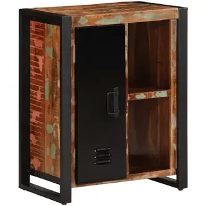 vidaXL Buffet multicolore 55x35x70 cm bois massif récupération pas cher