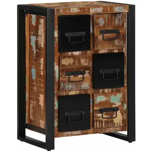 Vidaxl buffet 50x35x70 cm bois massif de récupération pas cher