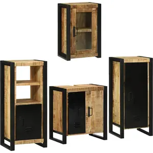 Comparateur de prix : vidaXL Ensemble de mobilier de salle de bain Montage mural 4 pcs