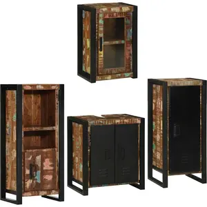 Comparateur de prix : vidaXL Ensemble de mobilier de salle de bain Montage mural 4 pcs