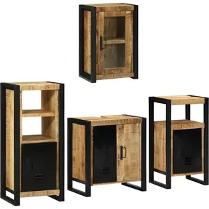 Comparateur de prix : vidaXL Ensemble de mobilier de salle de bain Montage mural 4 pcs