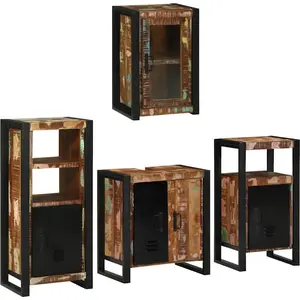 Comparateur de prix : vidaXL Ensemble de mobilier de salle de bain Montage mural 4 pcs