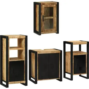 Comparateur de prix : vidaXL Ensemble de mobilier de salle de bain Montage mural 4 pcs