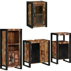 Comparateur de prix : vidaXL Ensemble de mobilier de salle de bain Montage mural 4 pcs
