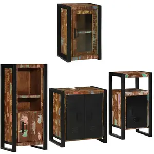 Comparateur de prix : Vidaxl ensemble de mobilier de salle de bain 4 pcs bois massif recyclé