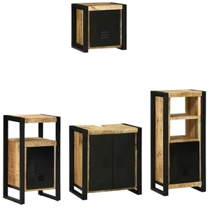 Vidaxl - Ensemble De Mobilier De Salle De Bain Avec Étagère 4 Pcs pas cher