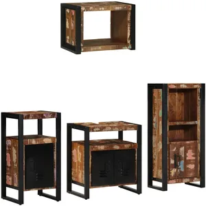 Comparateur de prix : Vidaxl ensemble de mobilier de salle de bain 4 pcs bois recyclé solide