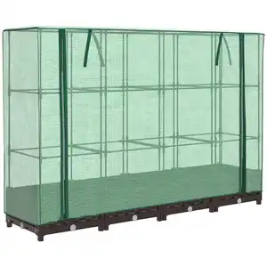Comparateur de prix : vidaXL Jardinière surélevée avec housse aspect rotin 160x40x123 cm