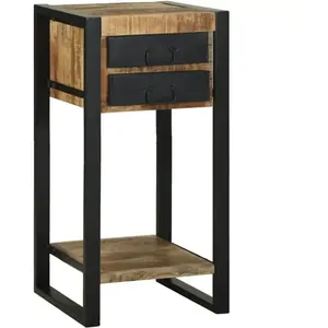 Comparateur de prix : vidaXL Table d'appoint Marron 40 x 40 x 80 cm Bois de mangue massif
